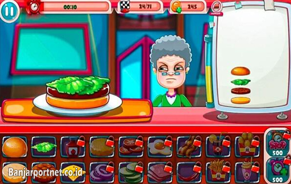 Rangkaian Fitur Utama yang Seru di Game Burger Please Mod APK Terbaru 2024